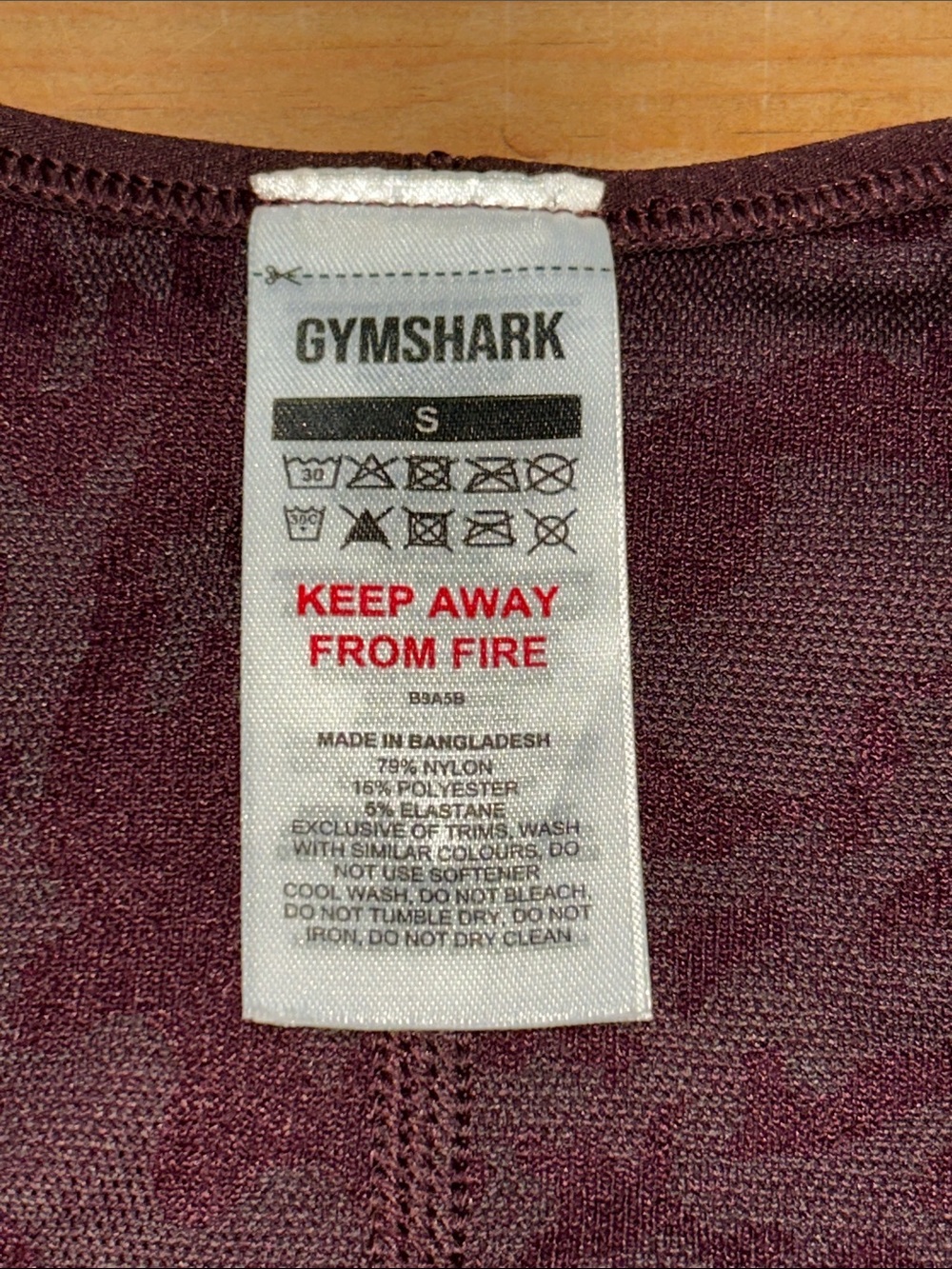 Gymshark Adapt Animal Seamless Long Sleeve Crop Top Purple Women’s Size Small - Picture 3 of 6